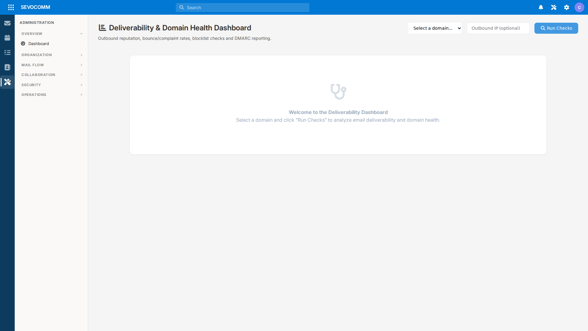 Deliverability dashboard showing reputation, bounce rate, and delivery health